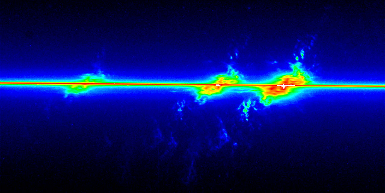 opo9718e A STIS spectrum of the galaxy NGC 4151 revealing that gas is flowing out of a black hole in its center.